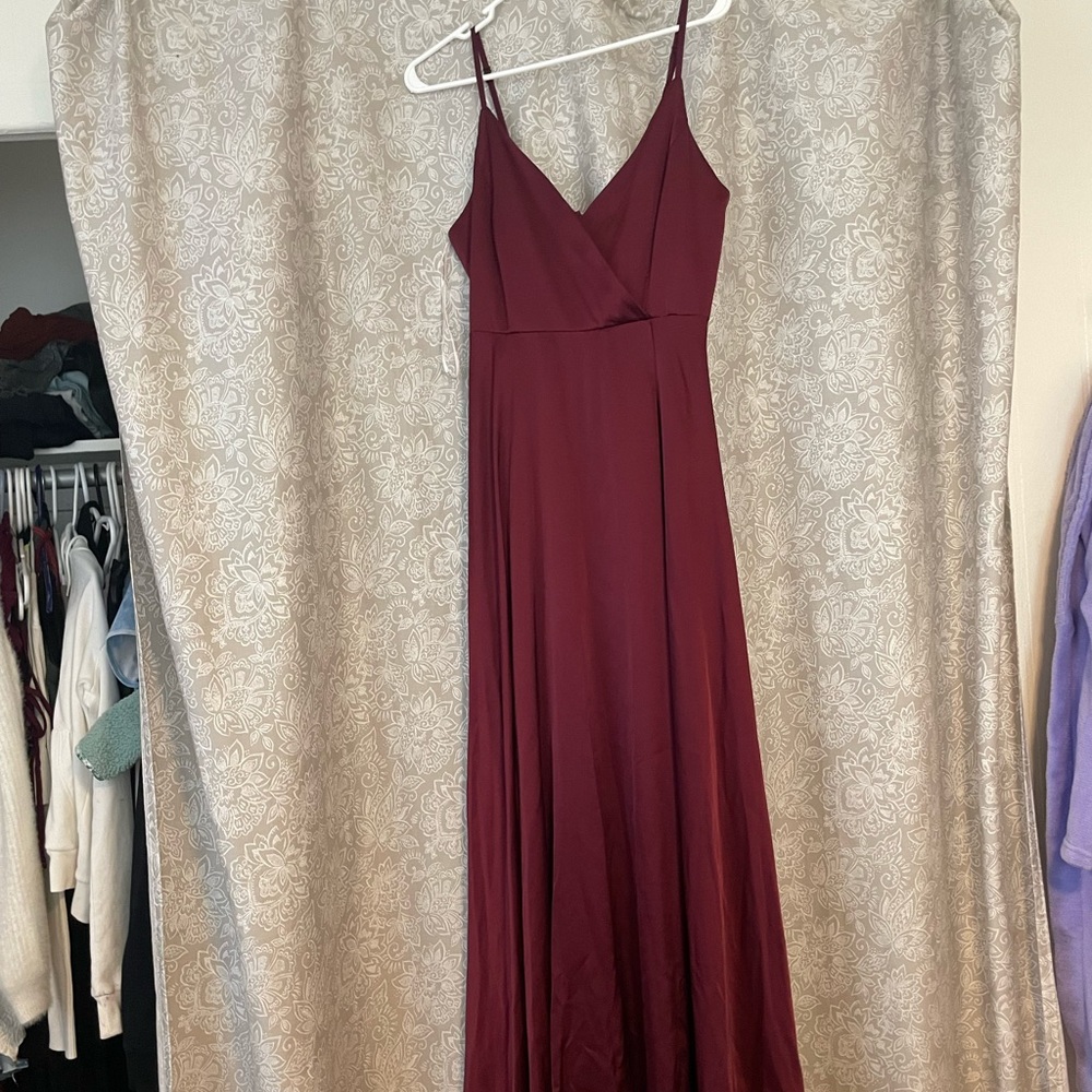 Burgundy Lulu’s dress